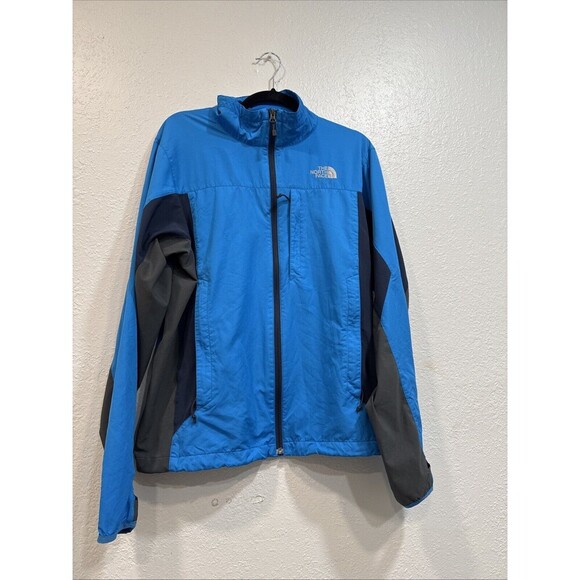 The North Face Jacket Men Zip Pocket Outdoor Travel Hike Color Block Core Medium - Picture 1 of 11
